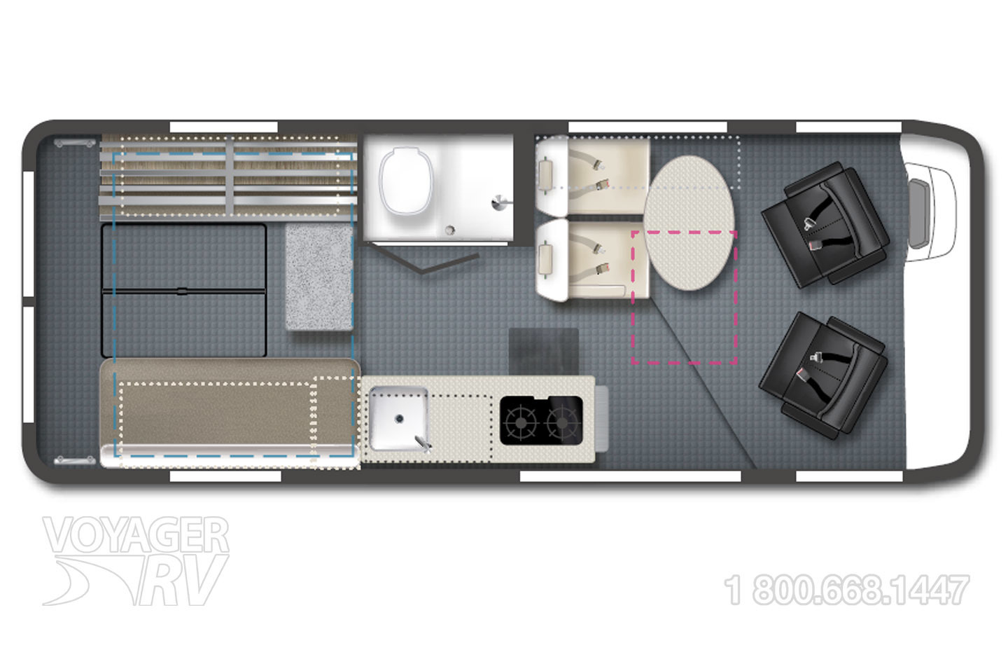 2019 Roadtrek Adventurous RS XL  Floorplan