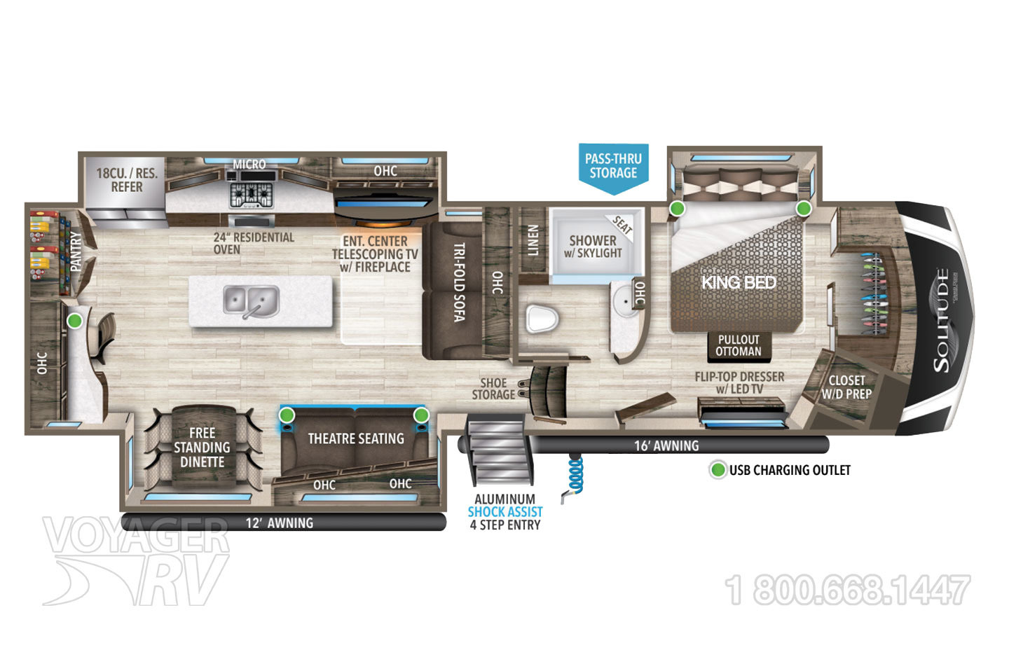 2022 Grand Design Solitude 345GK Floorplan