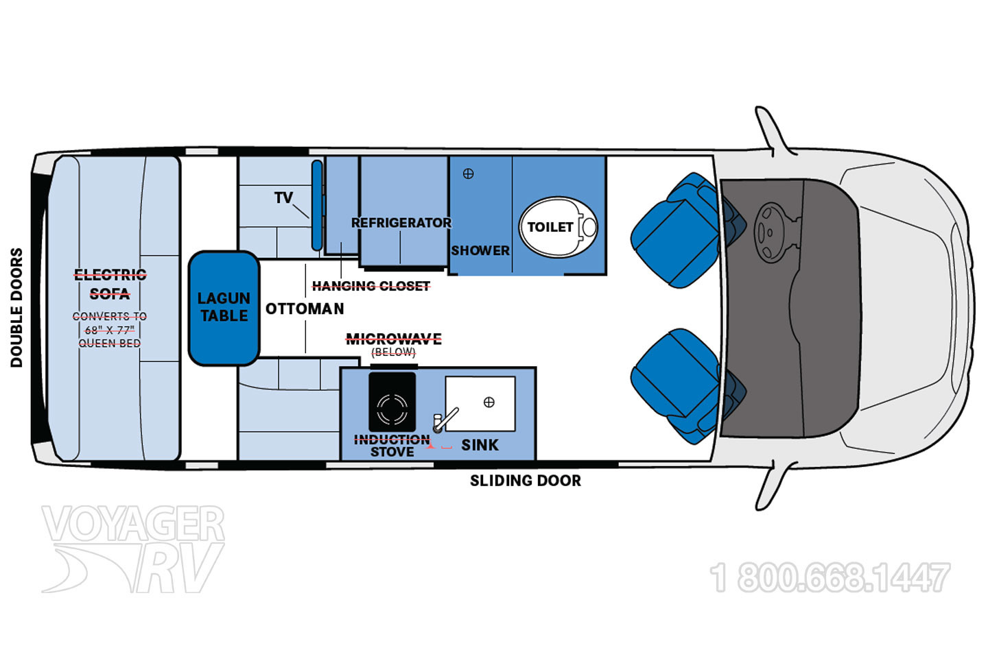 2025 Winnebago Solis Pocket 36A Floorplan