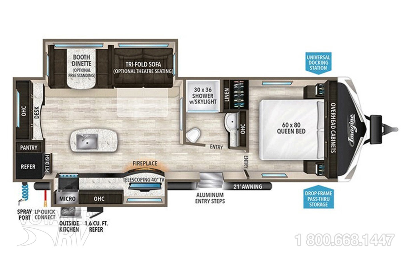 2024 Jayco Jay Feather 25RB Floorplan