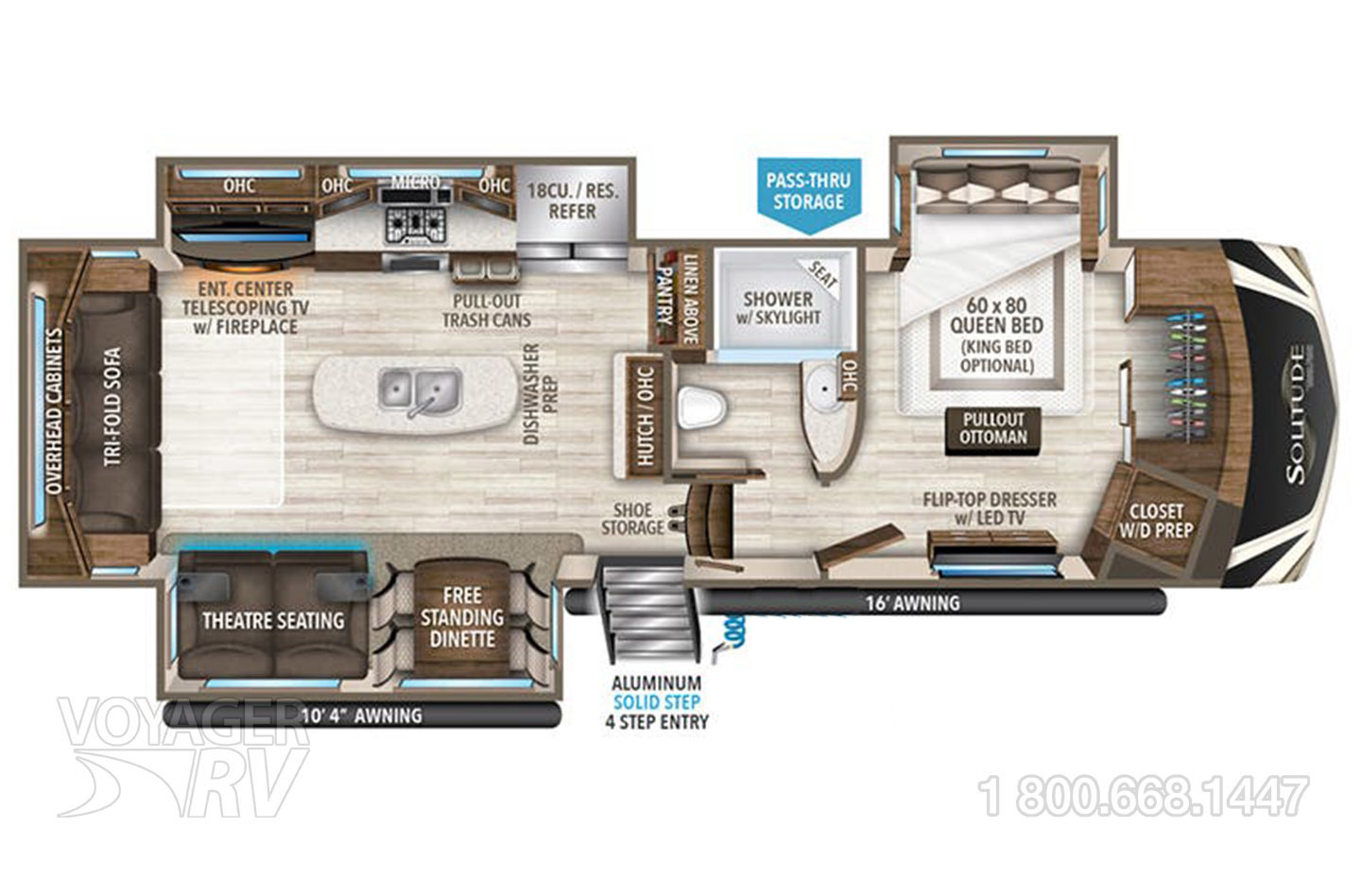 2021 Grand Design Solitude 310GK Floorplan