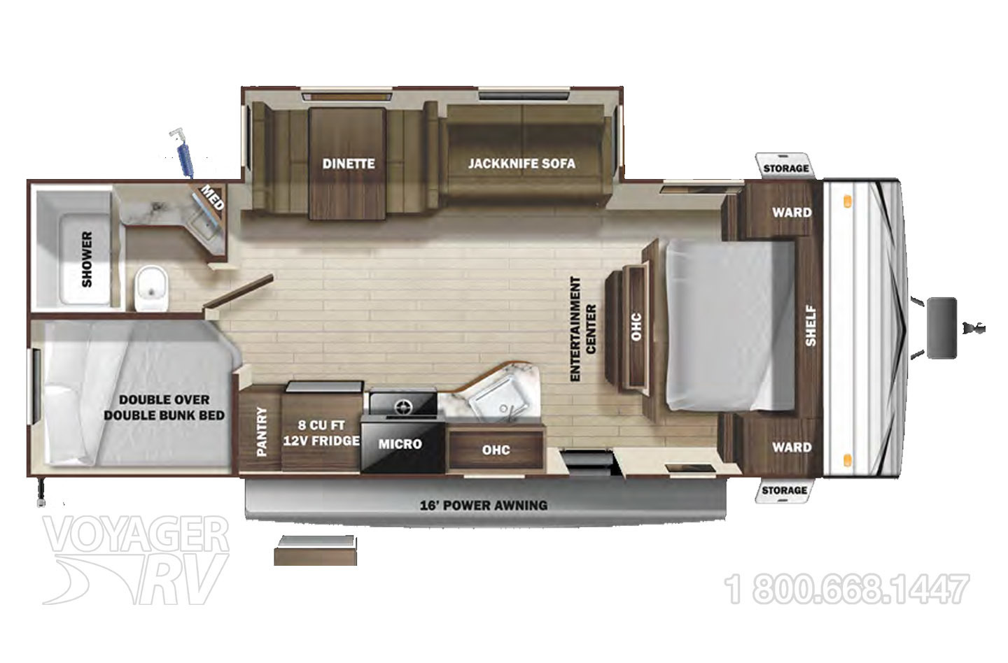 2019 Forest River Rockwood 2911BS Floorplan