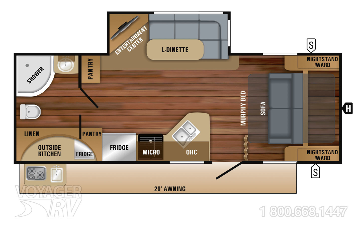 2014 Jayco White Hawk 27DSRL Floorplan