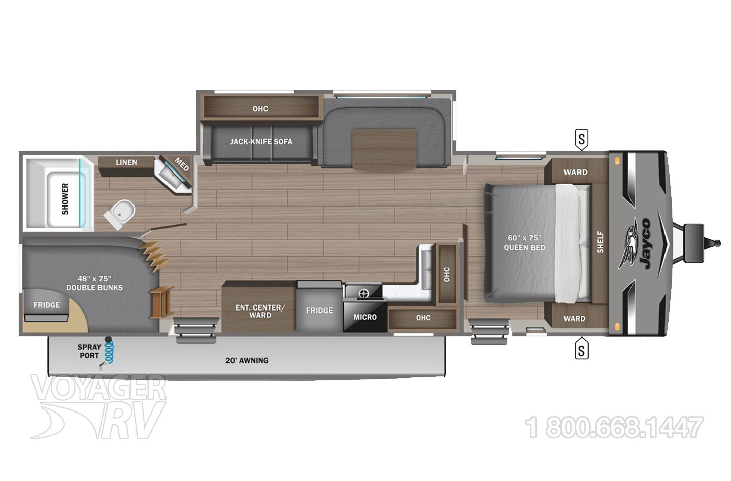 2022 Jayco Jay Flight 242BHSW Rocky Mountain Floorplan