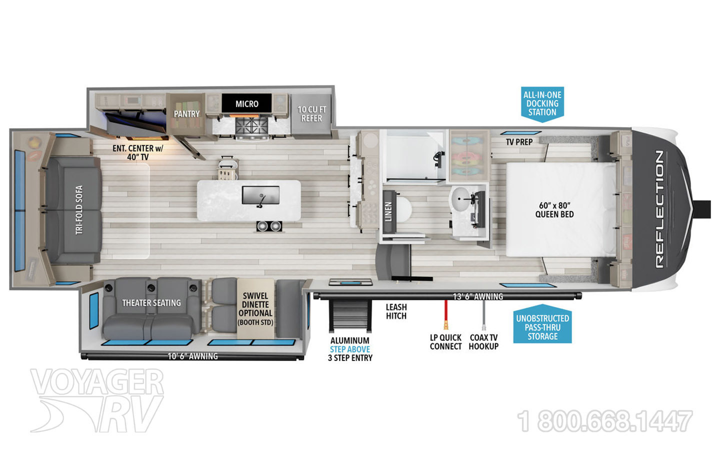 2024 Grand Design Reflection 303RLS Floorplan