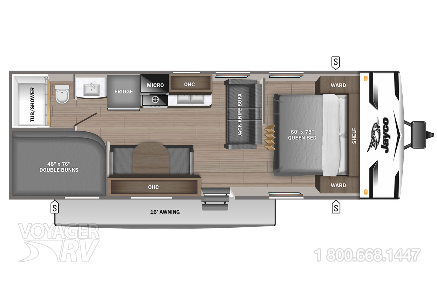 2023 Keystone Cougar 25DB Floorplan