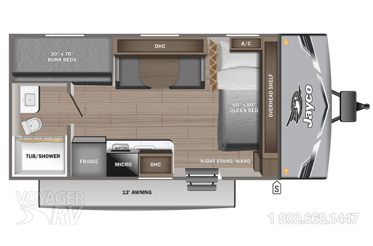 2025 Jayco Jay Flight SLX 197MBW Floorplan