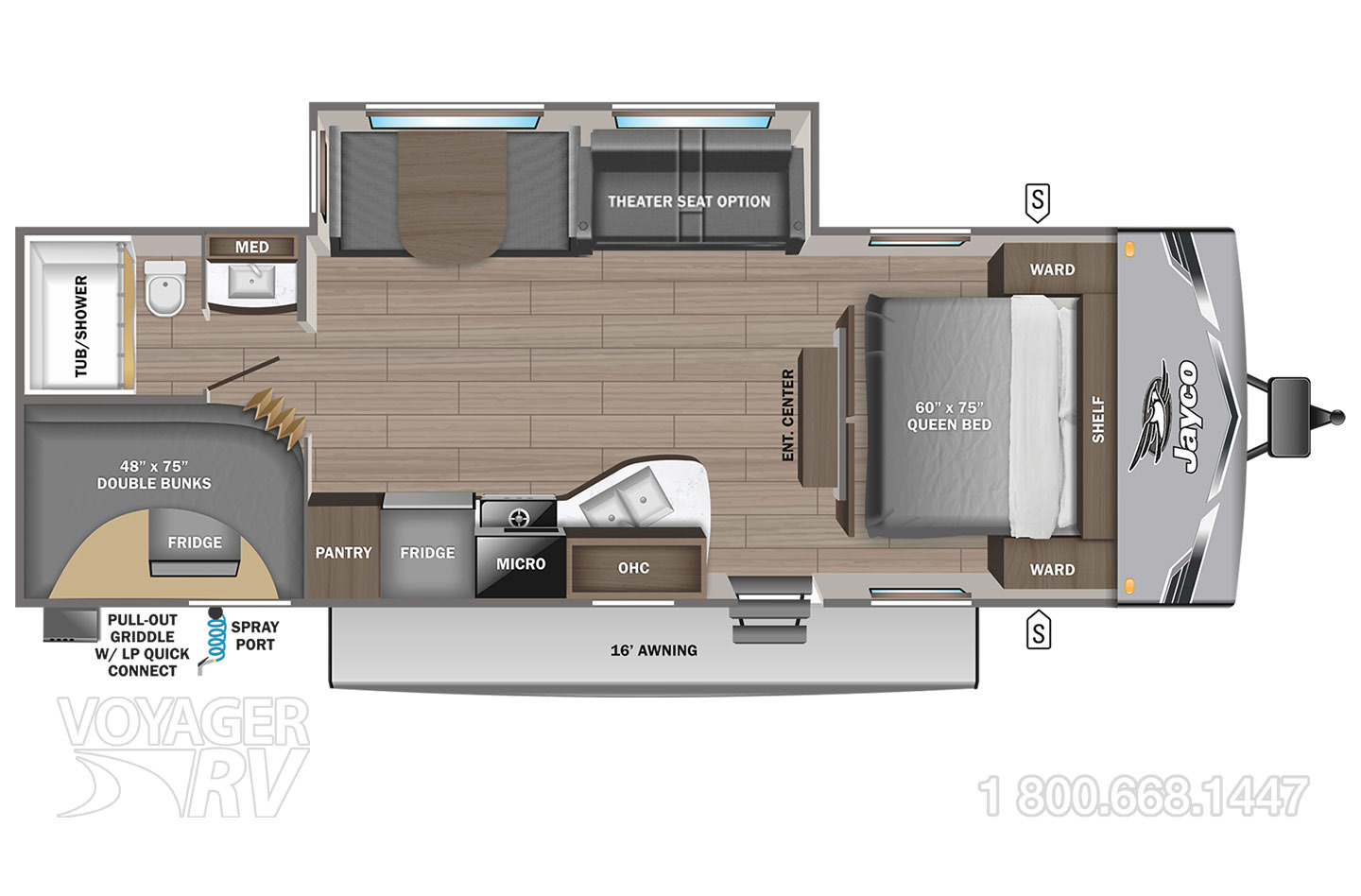 2025 Jayco Jay Flight 267BHSW Baja Floorplan