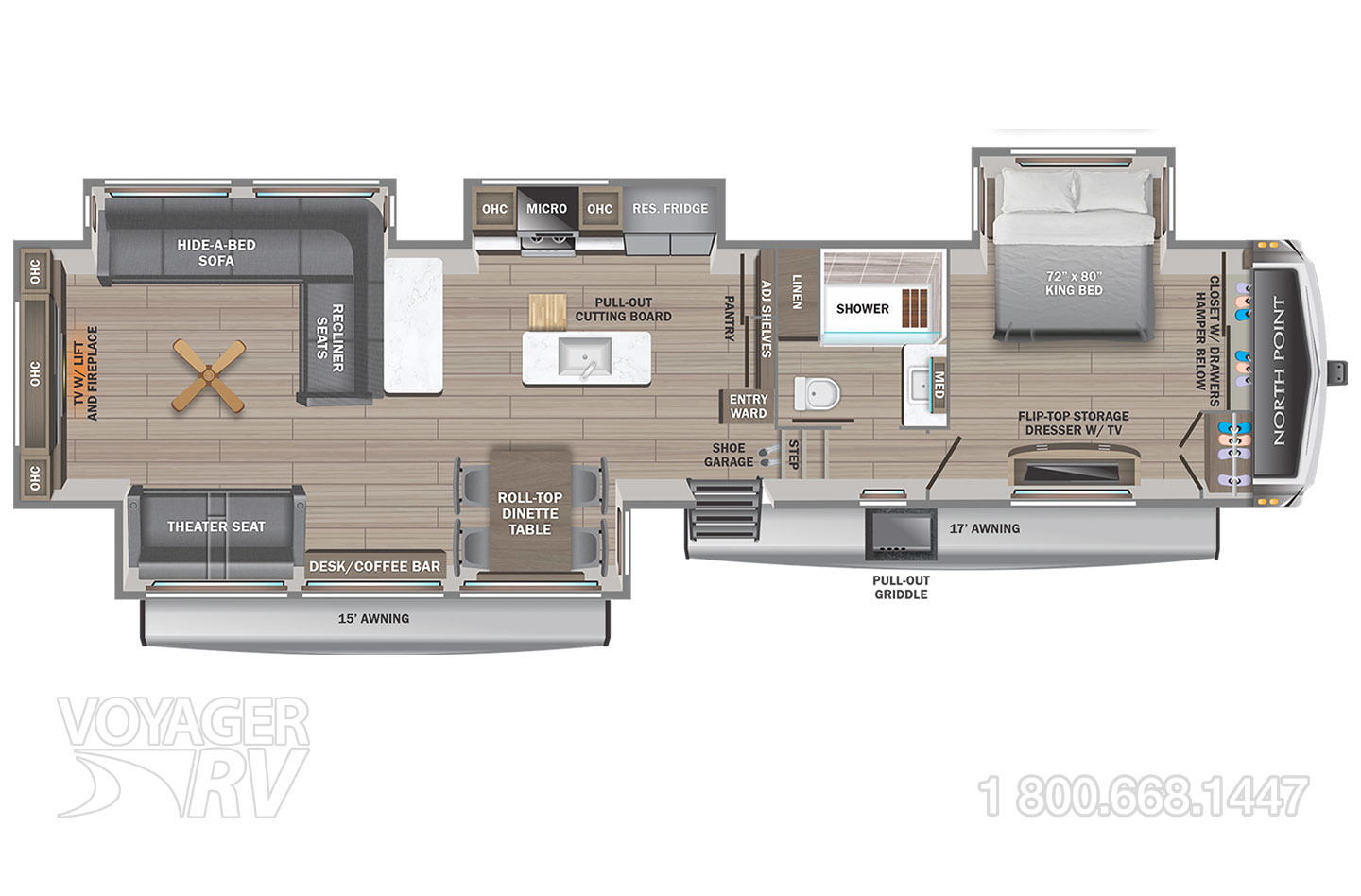 2025 Jayco North Point 381CKRE Floorplan