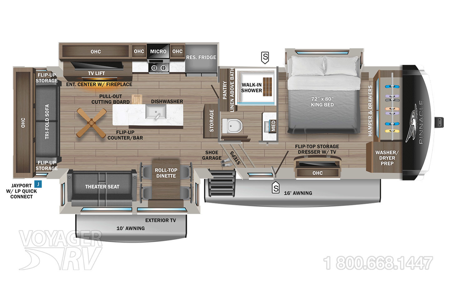 2025 Jayco Pinnacle 32RLTS Floorplan