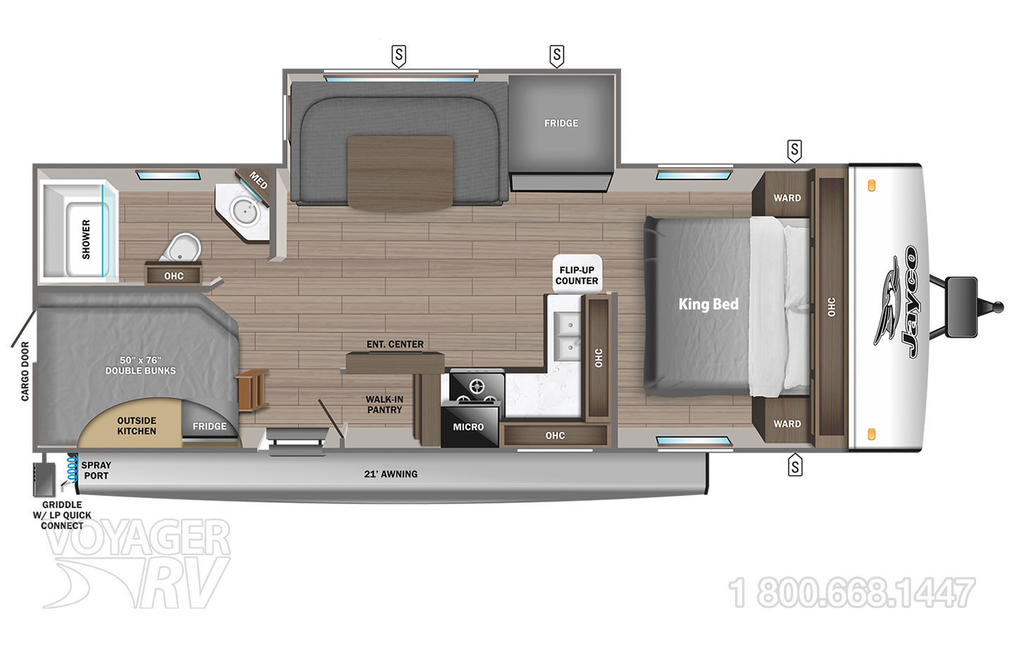 2025 Jayco Jay Feather 24BH Floorplan