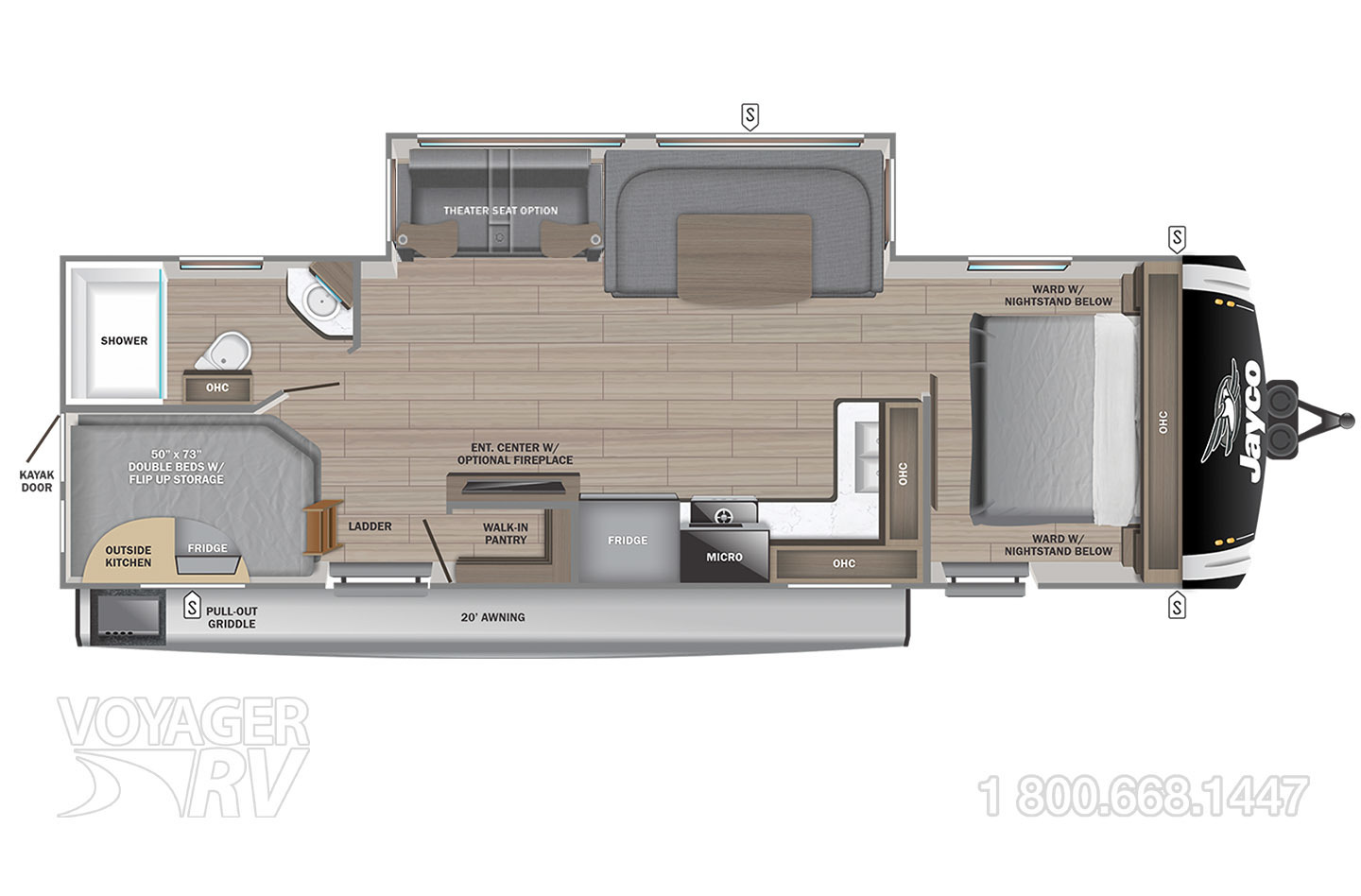 2025 Jayco Jay Feather 27BH Floorplan