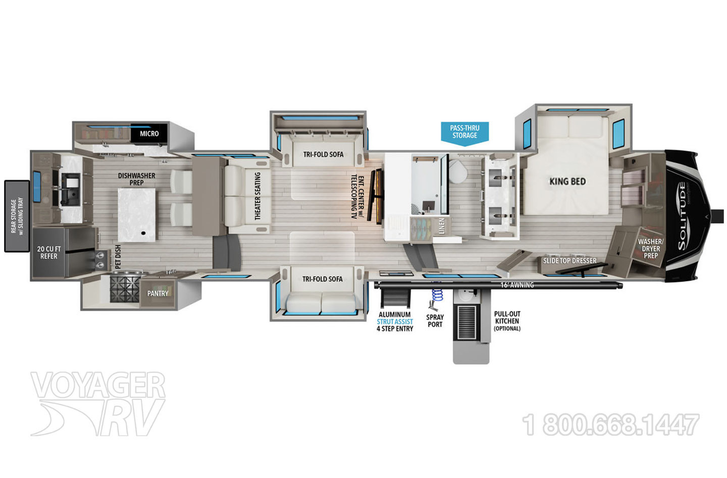 2025 Grand Design Solitude 380FL Floorplan