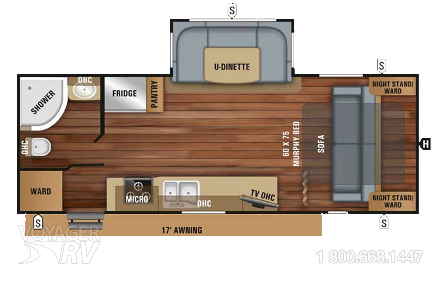 2019 Jayco Jay Feather 23RBM Floorplan