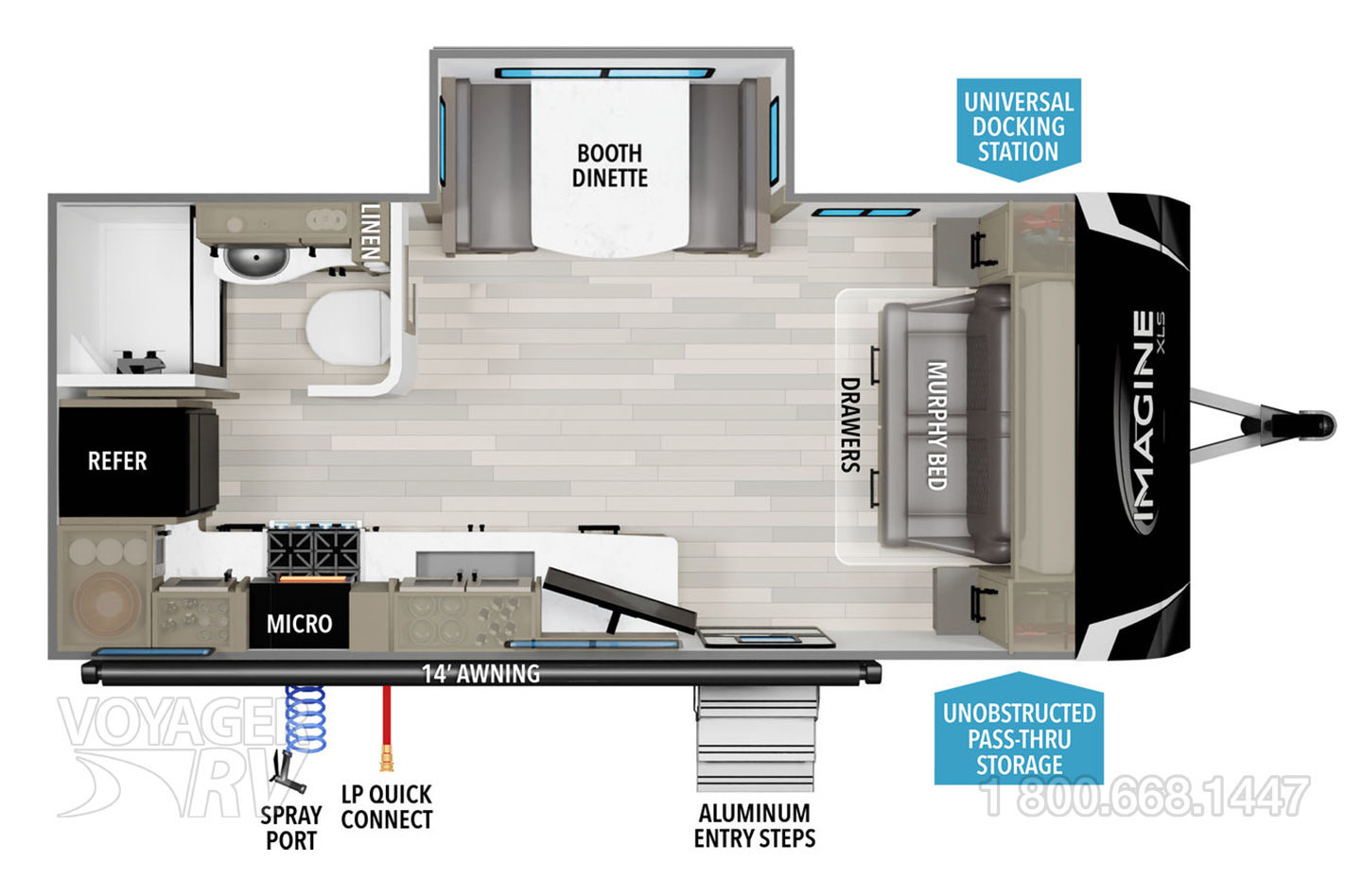 2025 Jayco Jay Feather 21MML Floorplan