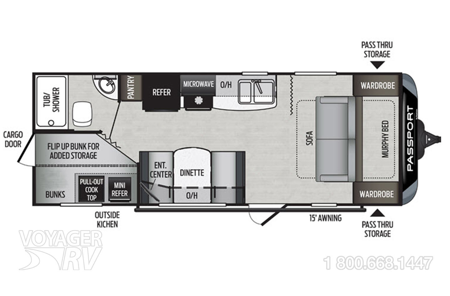 2025 Jayco Jay Flight SLX 260BHW Floorplan