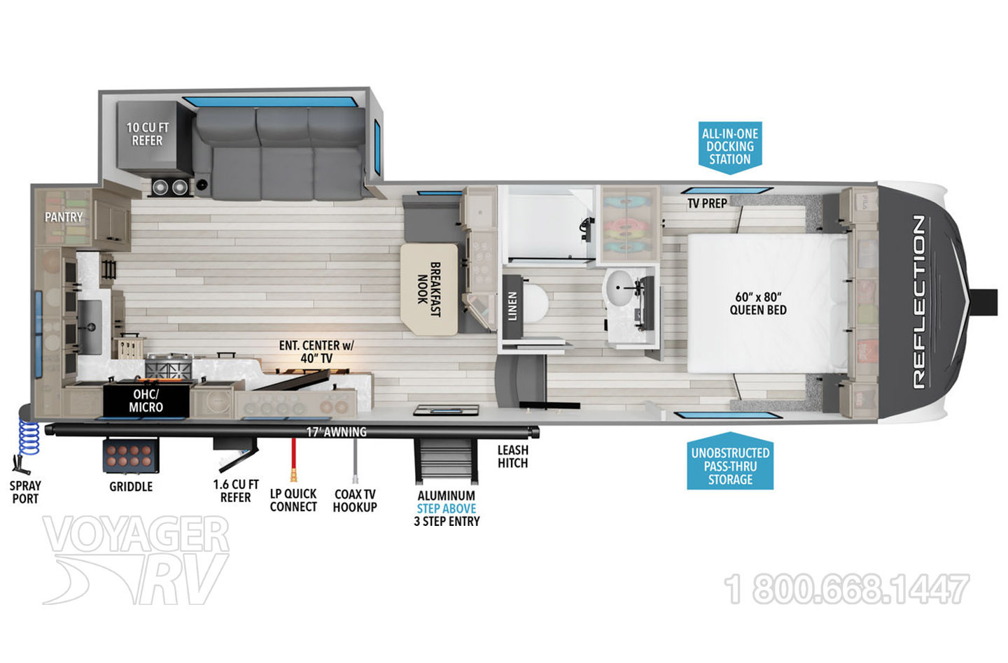 2025 Grand Design Reflection 150 Series 270BN Floorplan