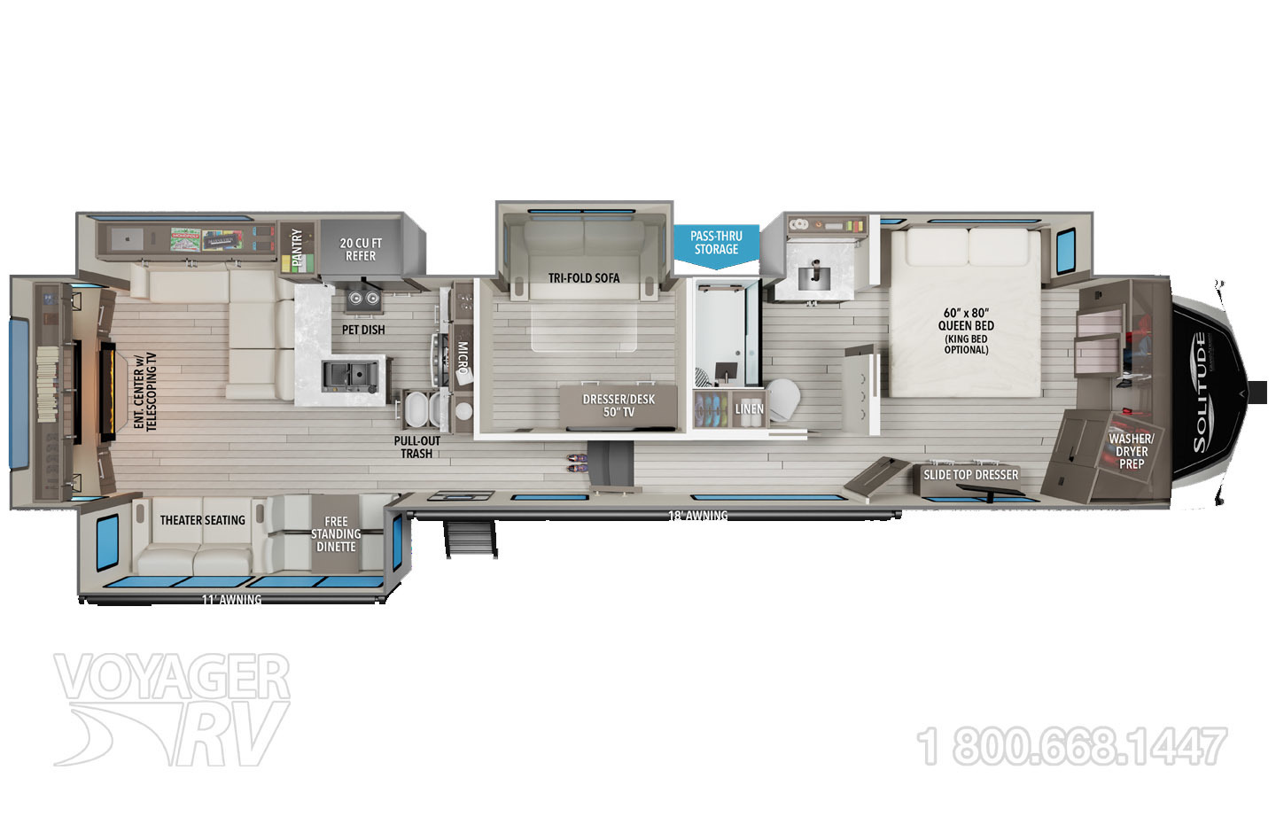 2025 Grand Design Solitude 388MBS Floorplan