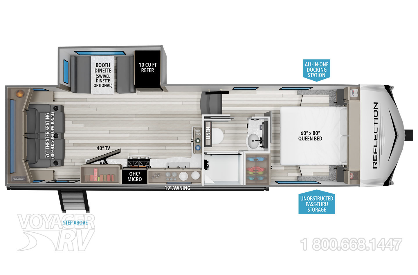 2025 Grand Design Reflection 100 Series 24RL Floorplan