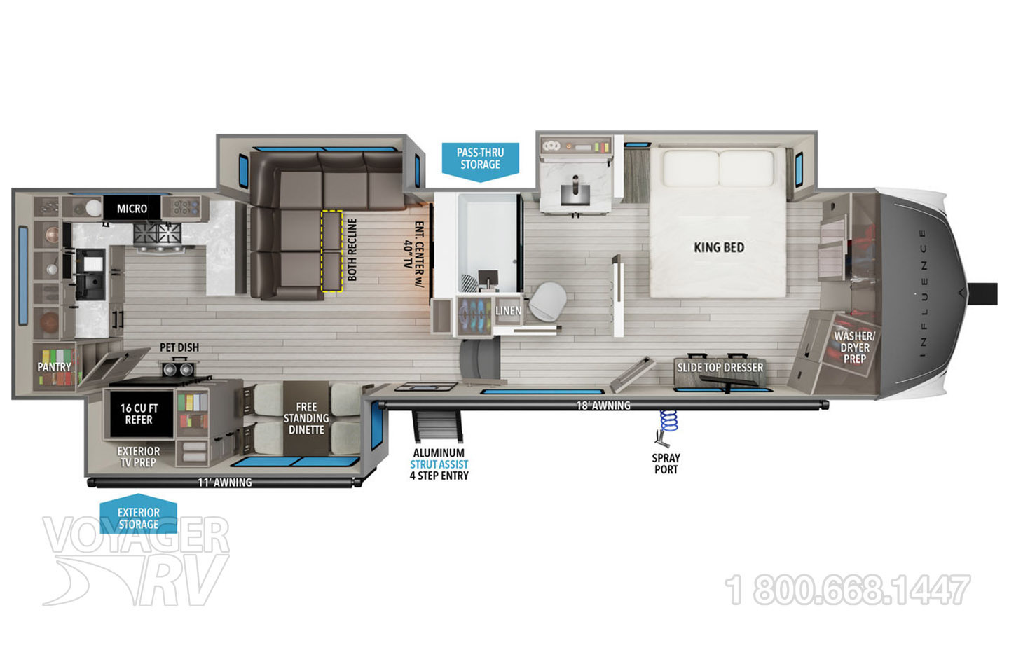 2025 Grand Design Influence 3203GK Floorplan