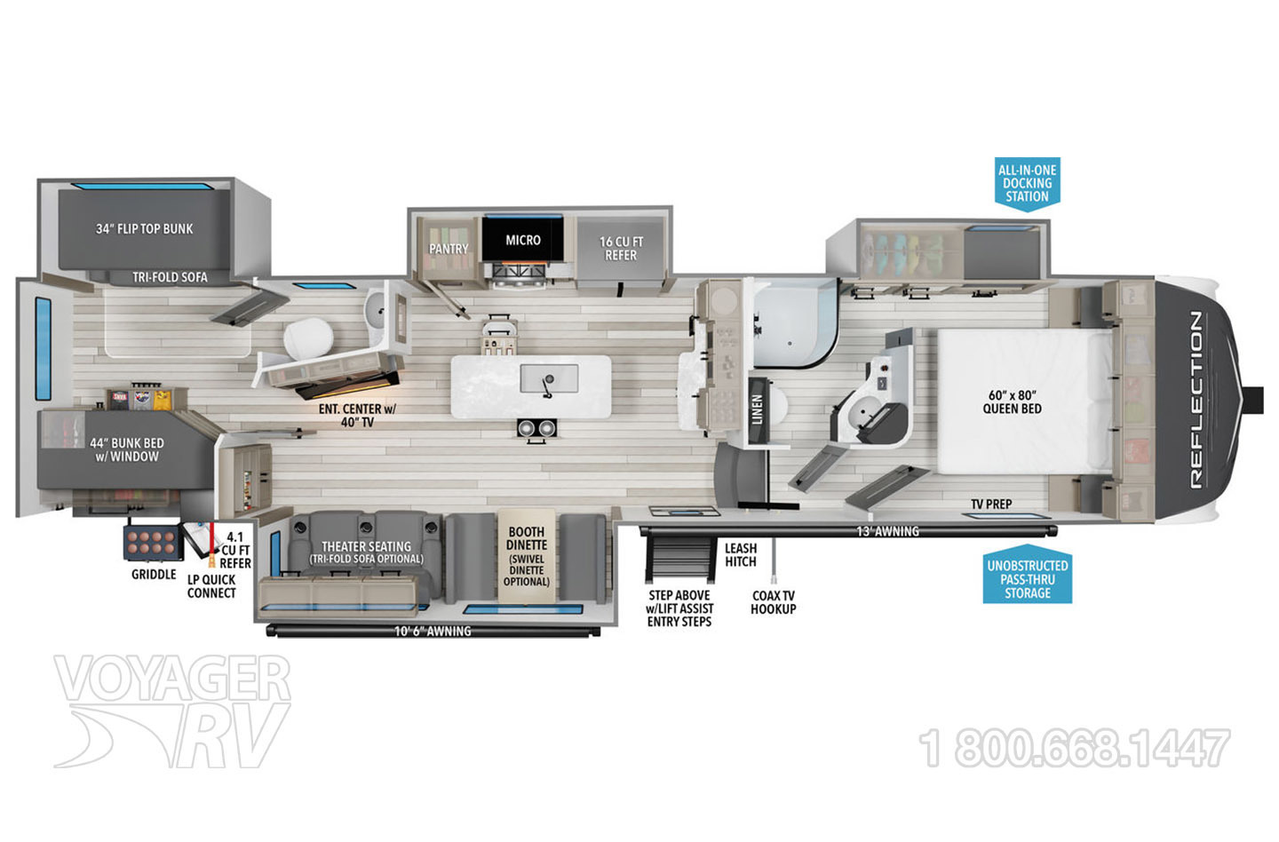 2025 Grand Design Reflection 311BHS Floorplan