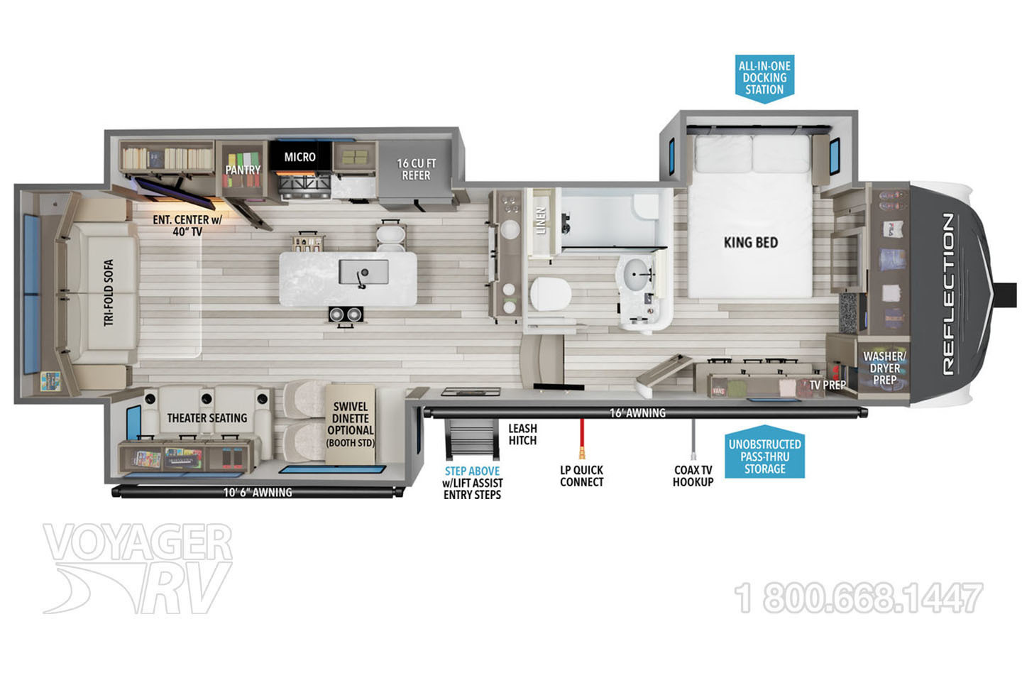 2025 Grand Design Reflection 337RLS Floorplan