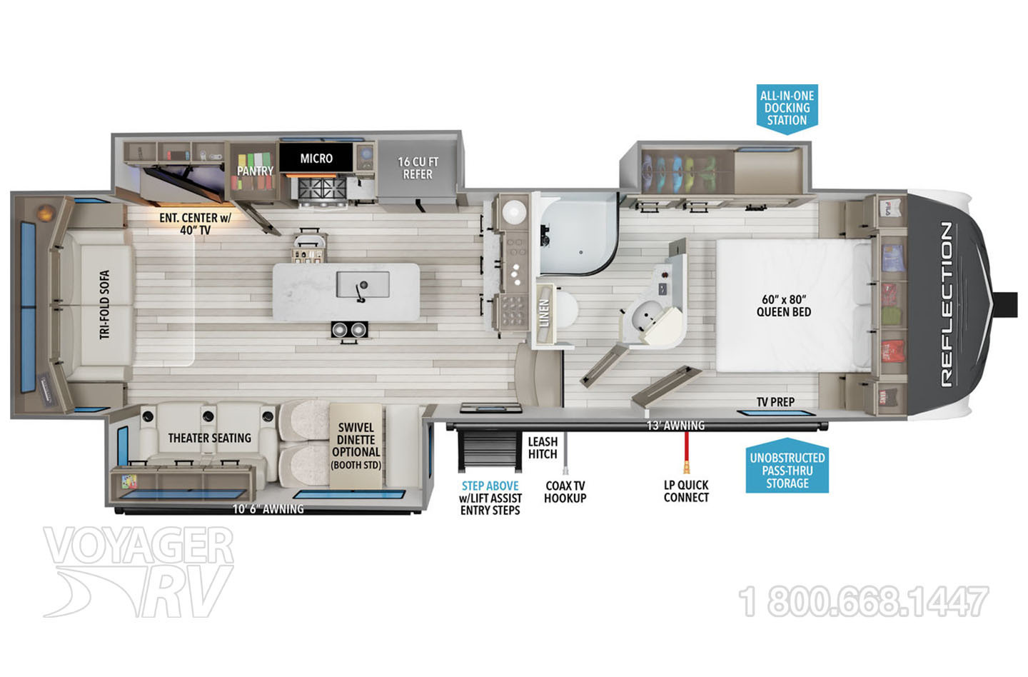 2025 Grand Design Reflection 303RLS Floorplan