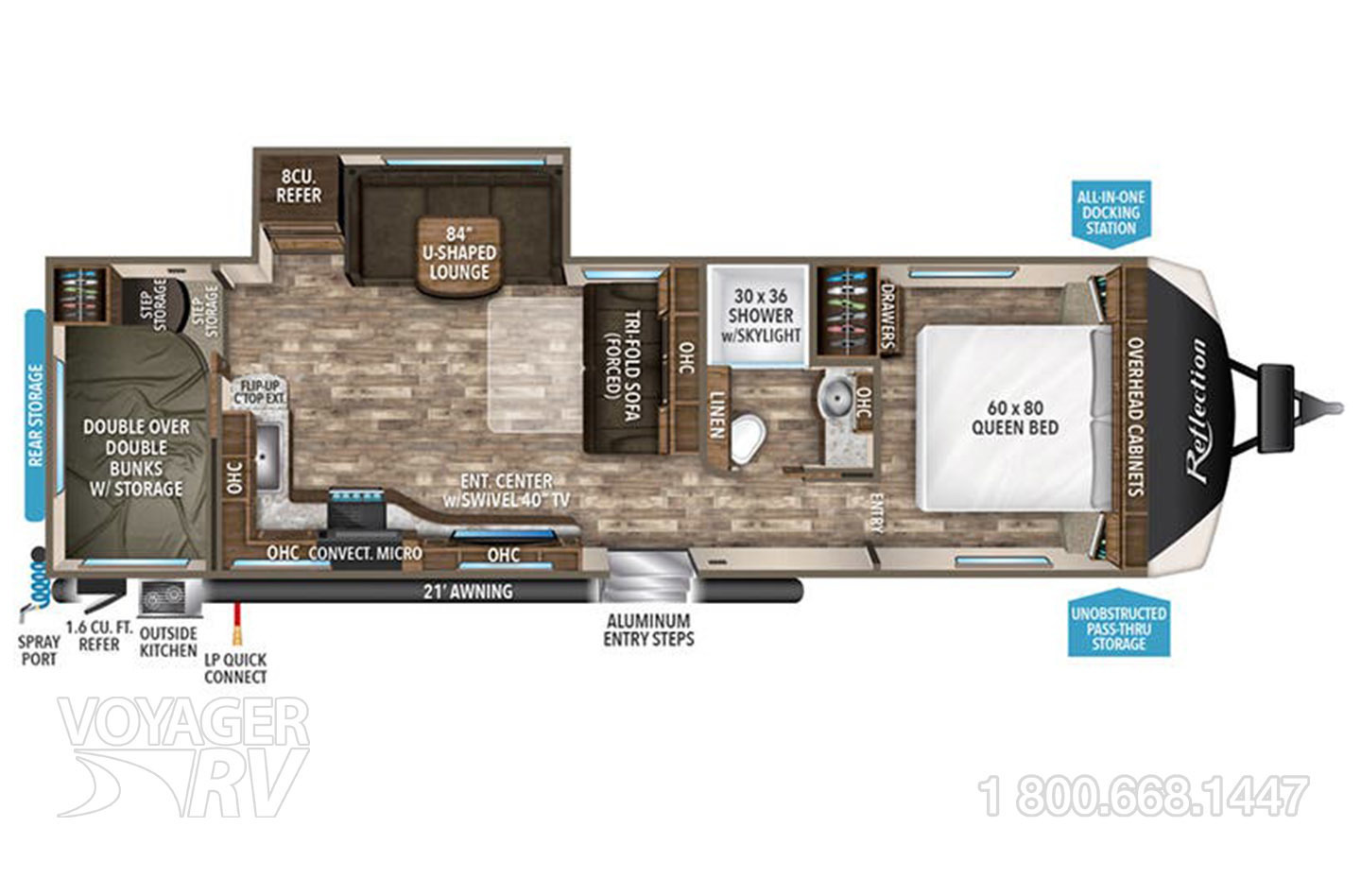 2018 Grand Design Reflection 285BHTS Floorplan