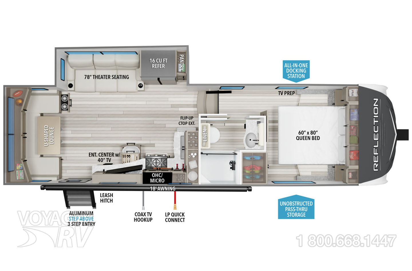 2025 Grand Design Reflection 150 Series 260RD Floorplan