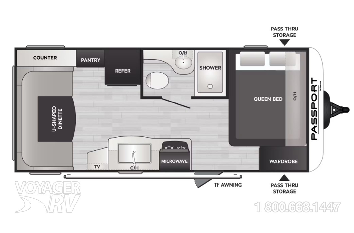 2024 Keystone Passport 190RD Floorplan