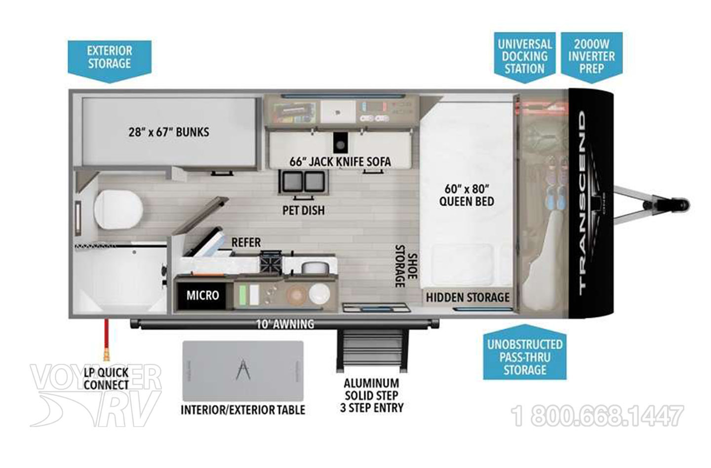 2025 Grand Design Transcend ONE 151BH Floorplan