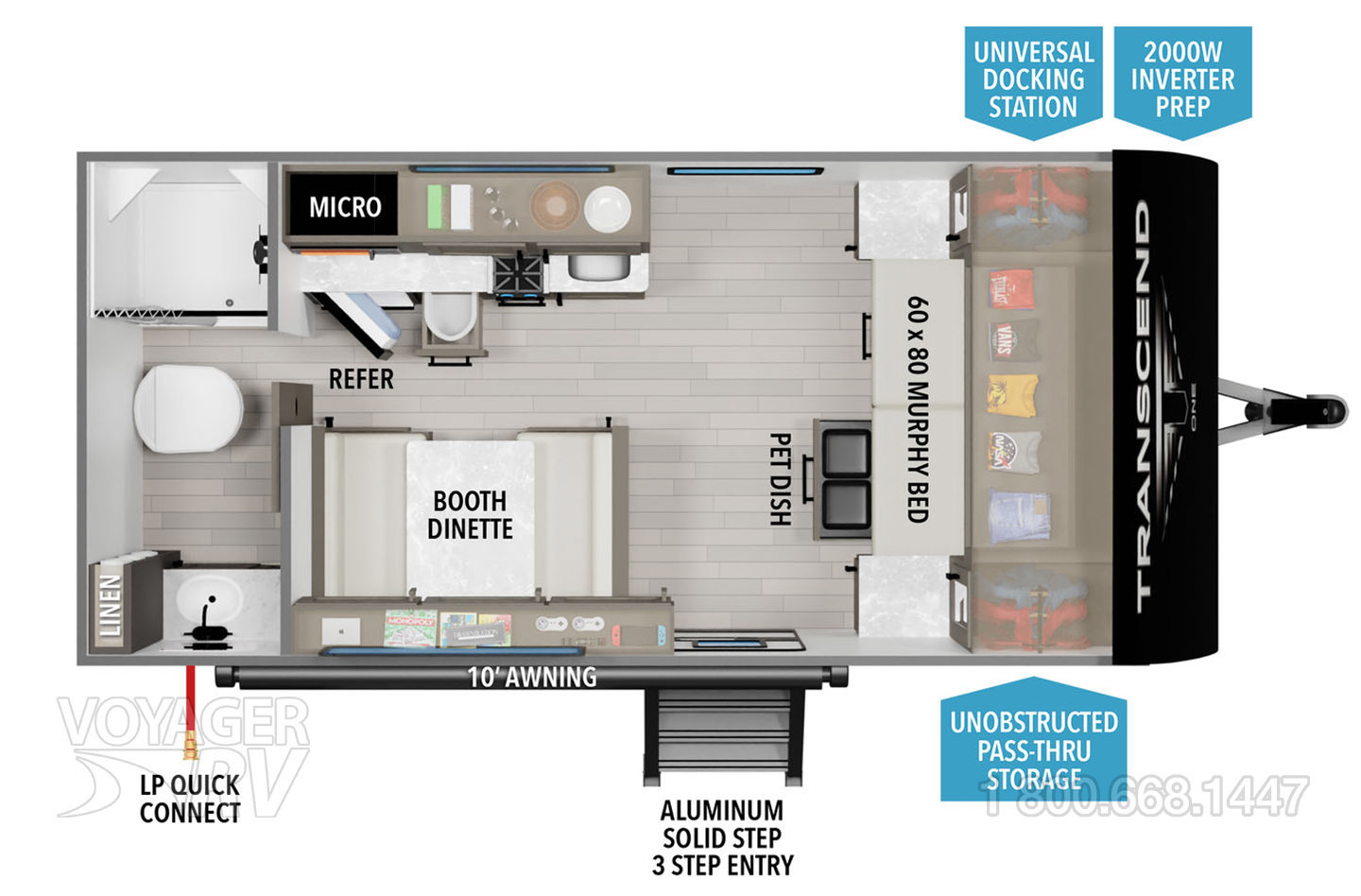 2025 Grand Design Transcend ONE 151RB Floorplan