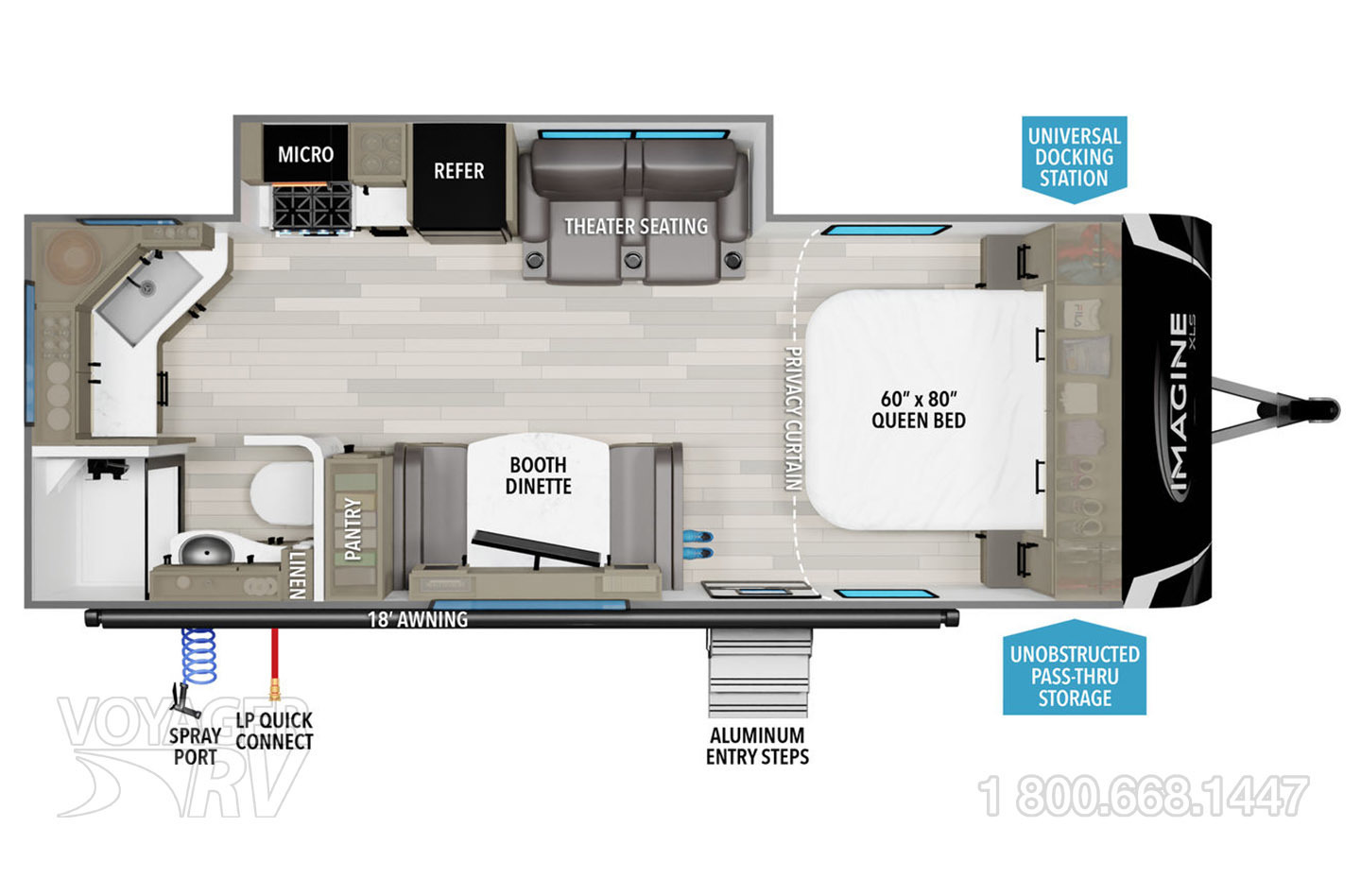 2025 Grand Design Imagine XLS 22MLE Floorplan