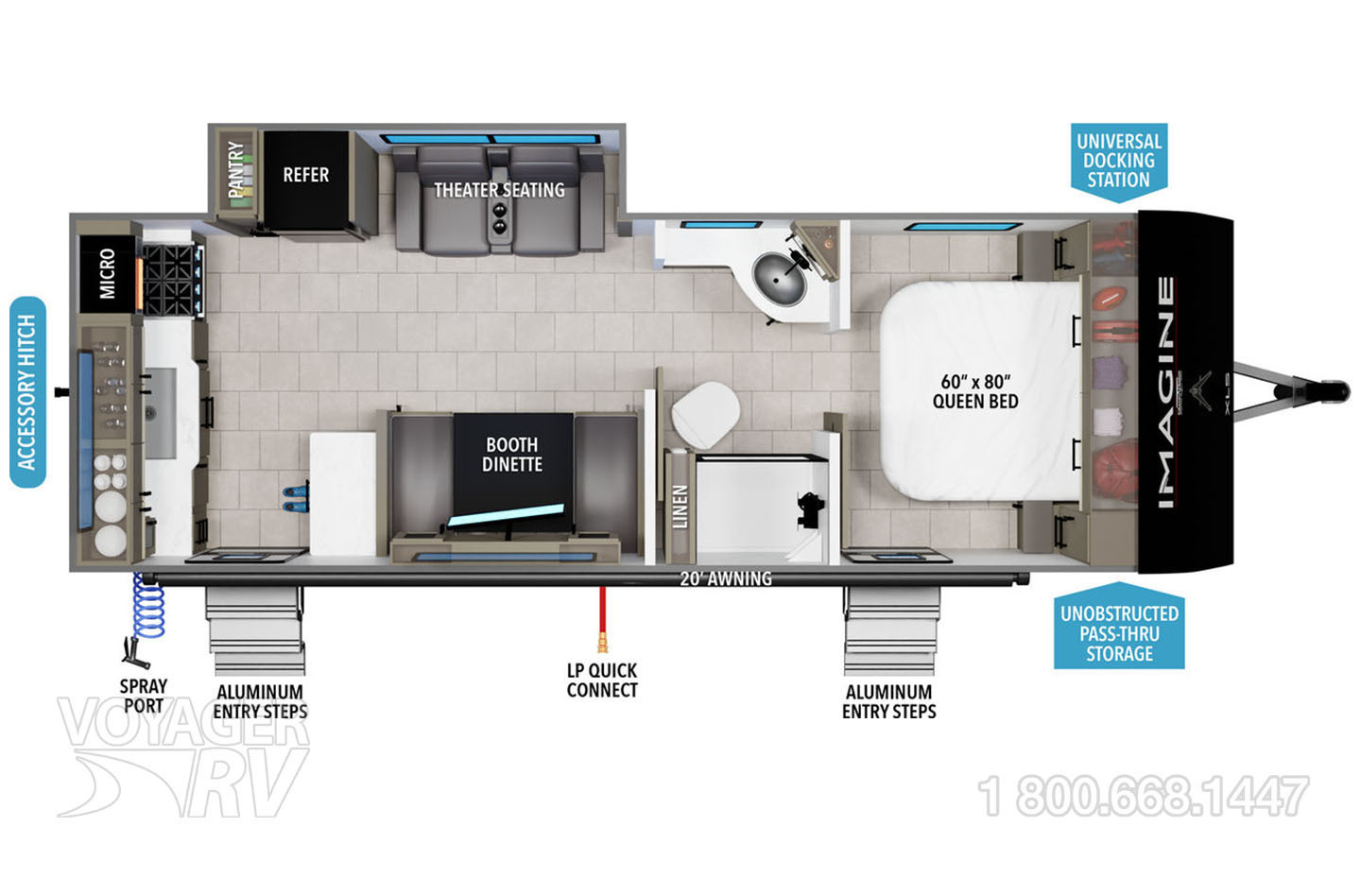 2025 Grand Design Imagine XLS 23LDE Floorplan