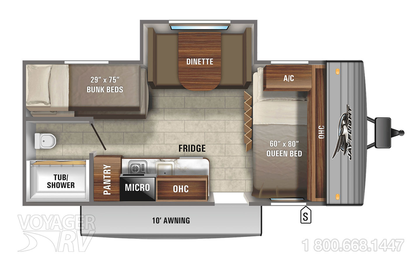 2021 Jayco Jay Flight SLX 184BS Floorplan