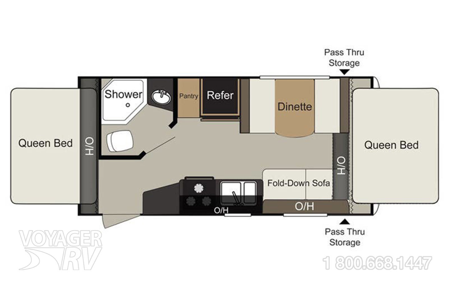 2017 Keystone RV Passport 171 EXP Floorplan