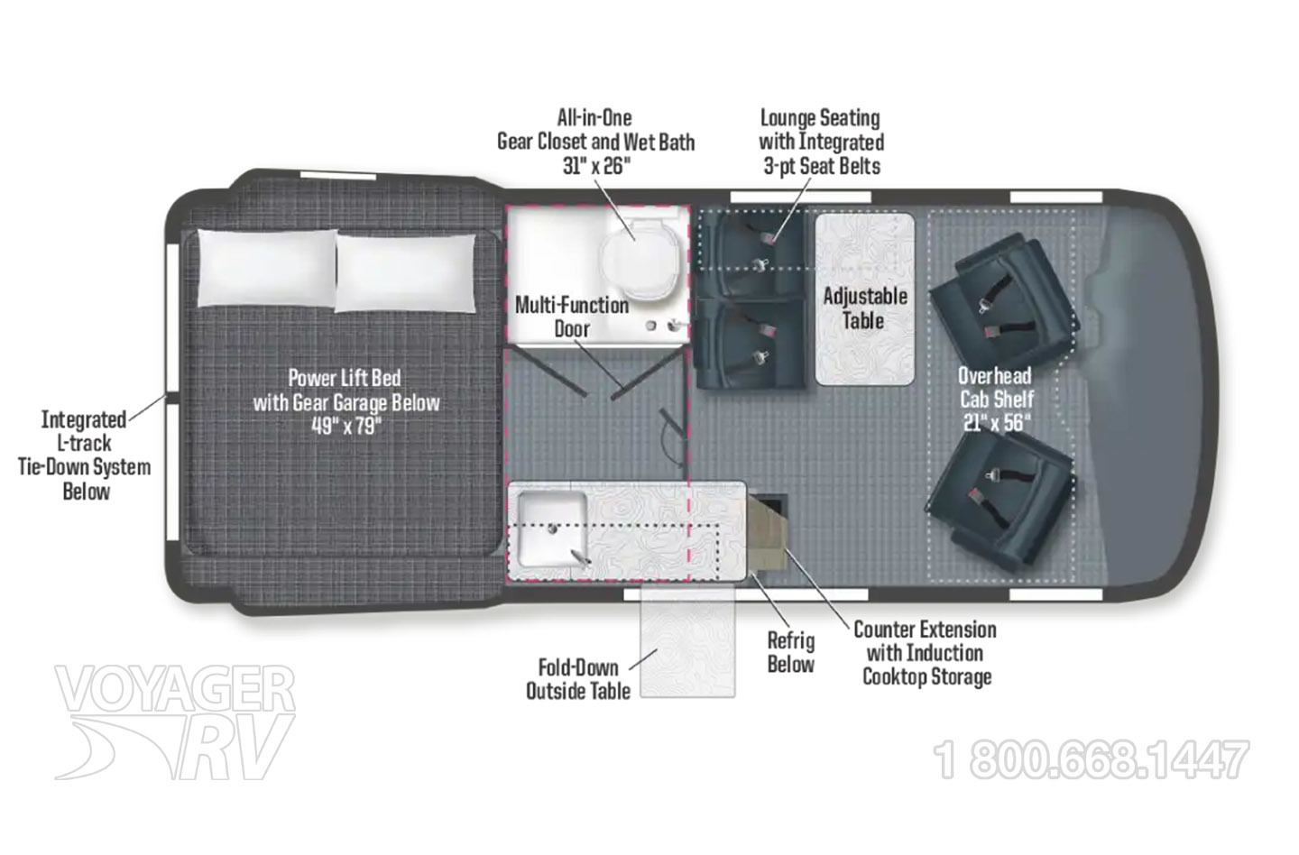 2025 Winnebago Revel Sport 44N AWD Floorplan