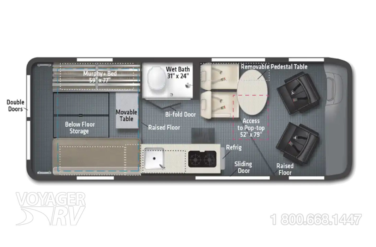 2025 Winnebago Solis 59P Floorplan