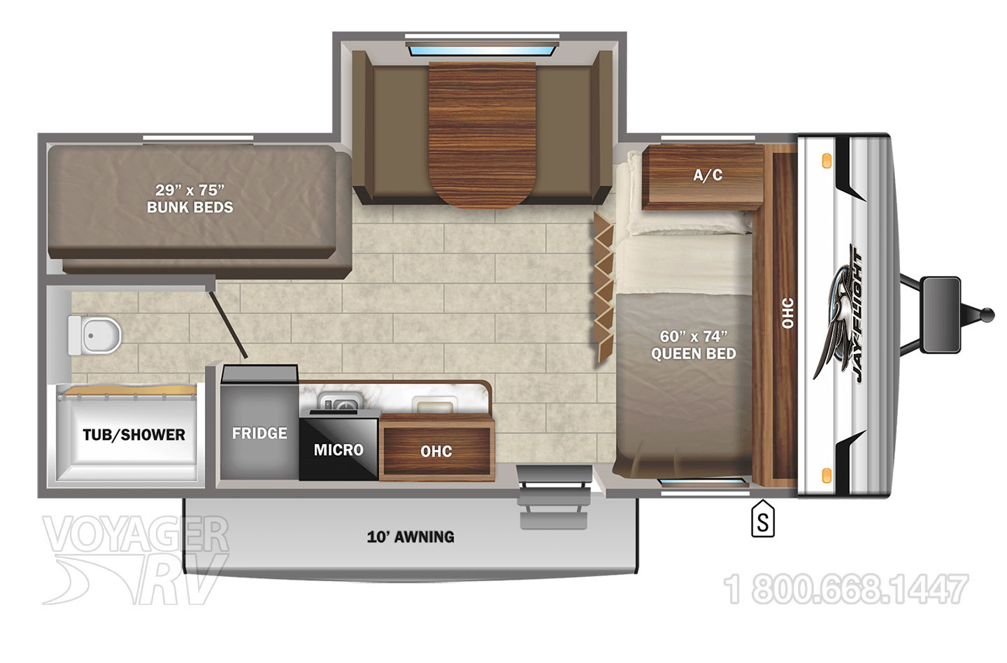 2022 Jayco Jay Flight 184BS Floorplan