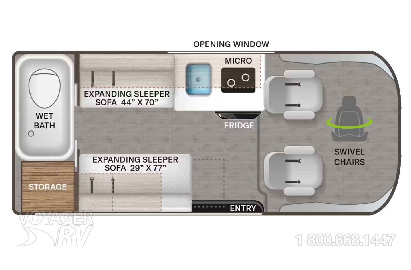 2024 Thor Scope 18G Floorplan