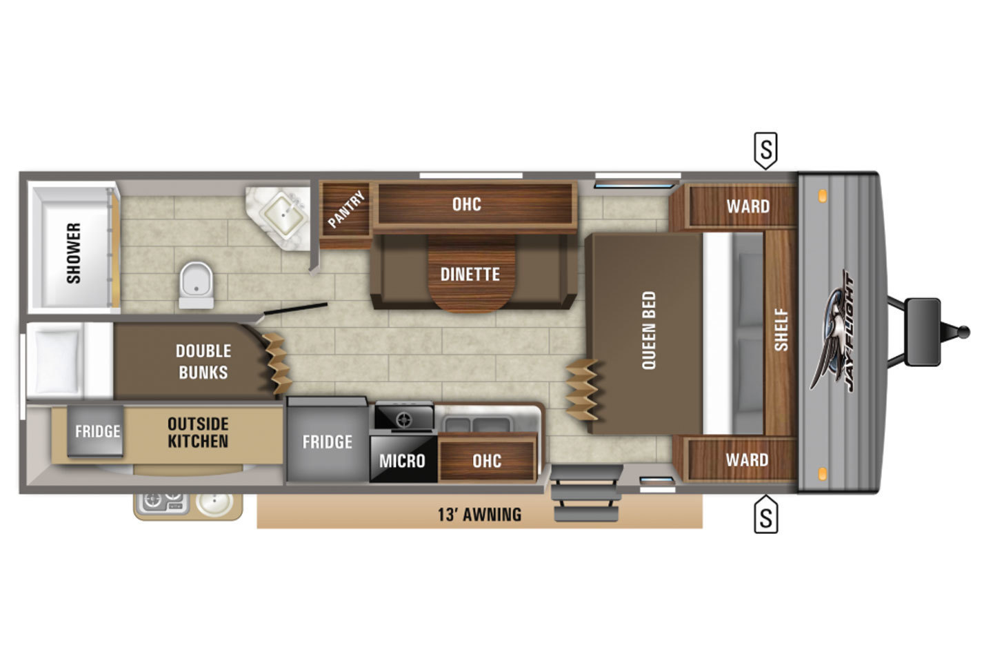 2022 Jayco Jay Flight 224BHW RME Floorplan