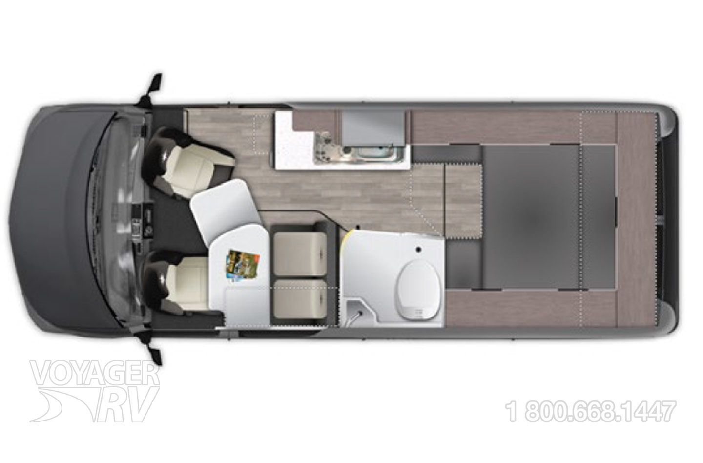 2025 Westfalia Wave Pop Top Floorplan