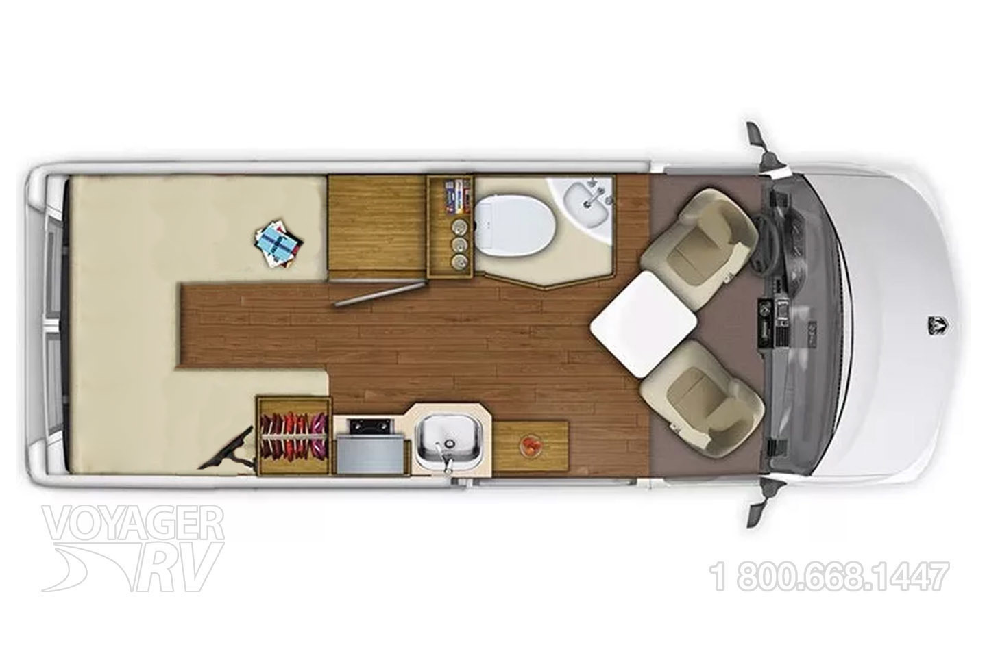 2018 Roadtrek Simplicity SRT Floorplan