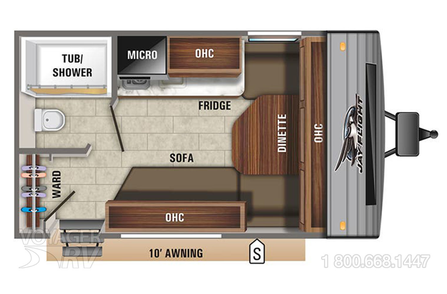 2020 Jayco Jay Flight SLX 145RB Baja Floorplan