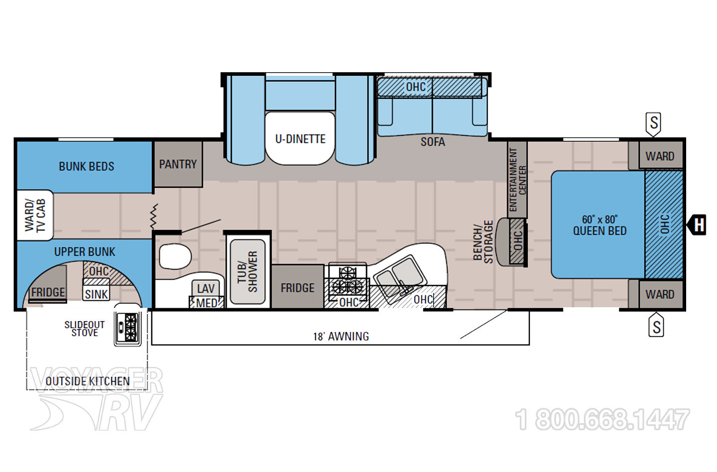 2018 Jayco Jay Flight SLX 267BHSW Floorplan