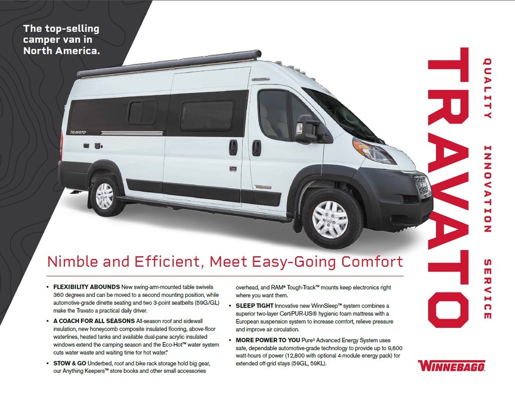 For Sale New 2024 Winnebago Travato 59K Class B+ & Vans Voyager RV